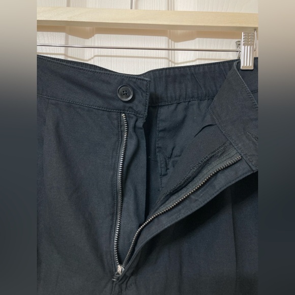 Joie Black Linen Blend High Rise Pleated Shorts XL Boho Summer Beach Coastal - Picture 4 of 10